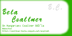 bela csallner business card